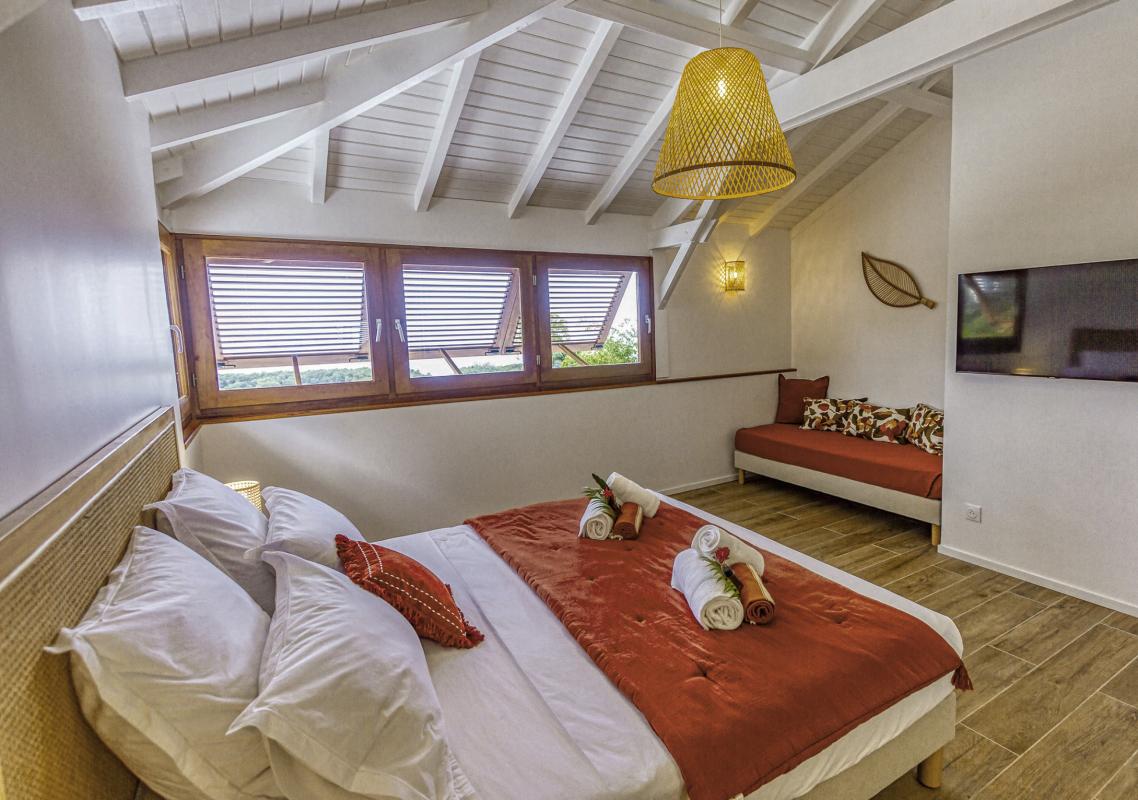 29_Location villa  vue mer Deshaies Guadeloupe_Chambre Vue Mer